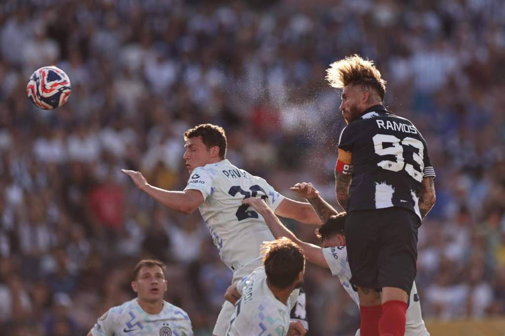 Sergio Ramos puts CF Monterrey 1-0 up against Inter Milan in their opening Club World Cup match.
