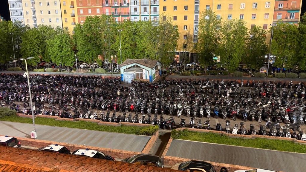 Moped car park in Bologna