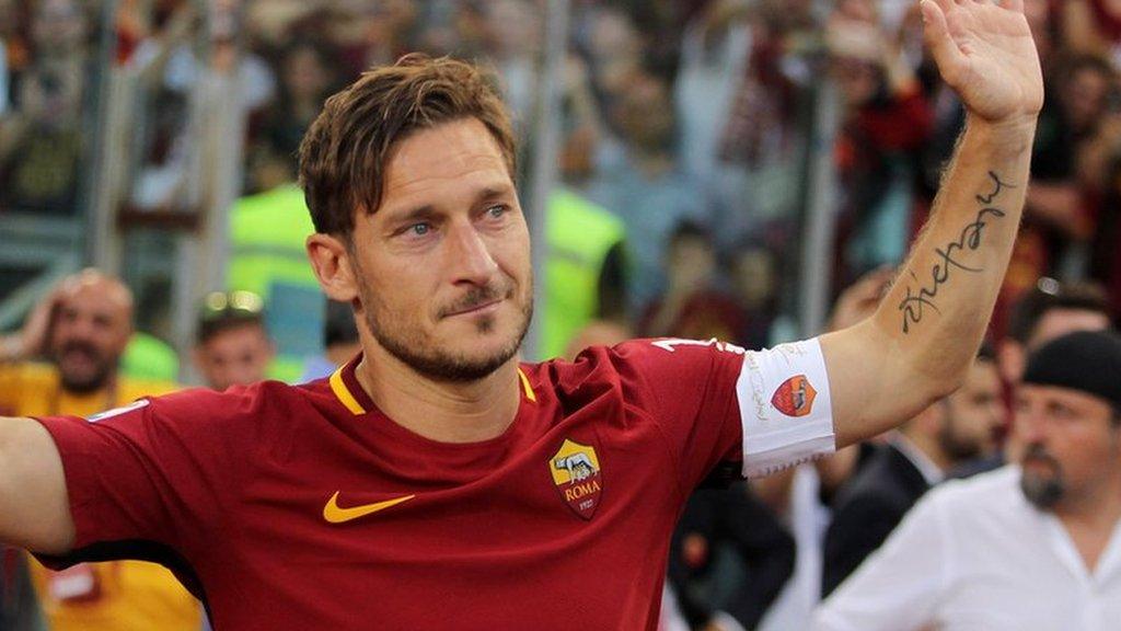 An emotional Francesco Totti says goodbye to the Stadio Olimpico