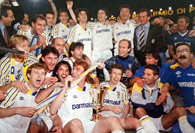 Parma win the 1992 Coppa Italia
